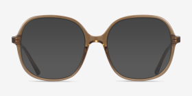 Winefred Brun Plastique Montures de lunettes de vue d'EyeBuyDirect, with Tinted Lenses