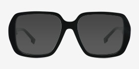 Gunter Noir Acétate Montures de lunettes de vue d'EyeBuyDirect, with Tinted Lenses