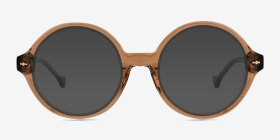 Ashford Brun Acétate Montures de lunettes de vue d'EyeBuyDirect, with Tinted Lenses