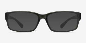 Apollo Matte Gray Plastique Montures de lunettes de vue d'EyeBuyDirect, with Tinted Lenses