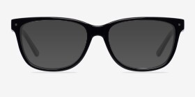 Allure Noir Acétate Montures de lunettes de vue d'EyeBuyDirect, with Tinted Lenses