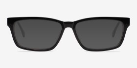 Seattle Noir Acétate Montures de lunettes de vue d'EyeBuyDirect, with Tinted Lenses