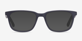 Bristol Matte Navy Acétate Montures de lunettes de vue d'EyeBuyDirect, with Tinted Lenses