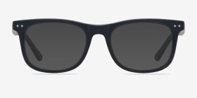 Montreal Matte Navy Acétate Montures de lunettes de vue d'EyeBuyDirect, with Tinted Lenses