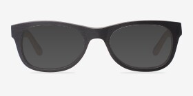 Little Panama Noir Acétate Montures de lunettes de vue d'EyeBuyDirect, with Tinted Lenses