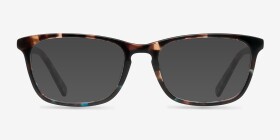Wildfire Blue Tortoise Acétate Montures de lunettes de vue d'EyeBuyDirect, with Tinted Lenses