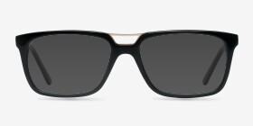 Evening Noir Acétate Montures de lunettes de vue d'EyeBuyDirect, with Tinted Lenses