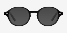 Homer Noir Acétate Montures de lunettes de vue d'EyeBuyDirect, with Tinted Lenses