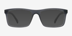 Persian Matte Gray Plastique Montures de lunettes de vue d'EyeBuyDirect, with Tinted Lenses