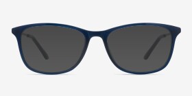 Oliver Bleu marine  Plastique Montures de lunettes de vue d'EyeBuyDirect, with Tinted Lenses