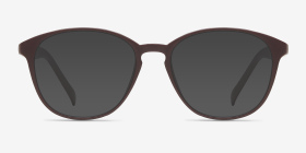 Watermelon Matte Burgundy Plastique Montures de lunettes de vue d'EyeBuyDirect, with Tinted Lenses