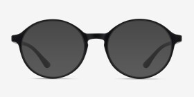 Poetic Matte Black Plastique Montures de lunettes de vue d'EyeBuyDirect, with Tinted Lenses
