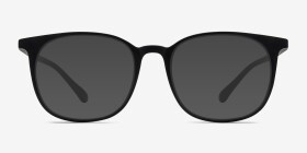 Cheer Matte Black Plastique Montures de lunettes de vue d'EyeBuyDirect, with Tinted Lenses