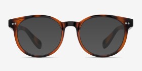 Achiever Brun Plastique Montures de lunettes de vue d'EyeBuyDirect, with Tinted Lenses