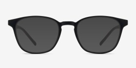 Saunter Matte Black Plastique Montures de lunettes de vue d'EyeBuyDirect, with Tinted Lenses