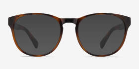 Heartbeat Brun Plastique Montures de lunettes de vue d'EyeBuyDirect, with Tinted Lenses