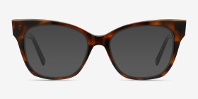 Cachet Écailles Acétate Montures de lunettes de vue d'EyeBuyDirect, with Tinted Lenses