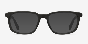 Little Bristol Noir Acétate Montures de lunettes de vue d'EyeBuyDirect, with Tinted Lenses