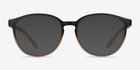 Shifter Brun Plastique Montures de lunettes de vue d'EyeBuyDirect, with Tinted Lenses