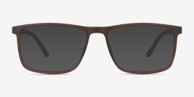 Holmes Brun Plastique Montures de lunettes de vue d'EyeBuyDirect, with Tinted Lenses