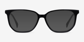 Reverb Noir Acétate Montures de lunettes de vue d'EyeBuyDirect, with Tinted Lenses