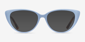 Anastasia Baby Blue & Tortoise Acétate Montures de lunettes de vue d'EyeBuyDirect, with Tinted Lenses