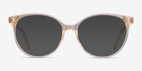 Nala Clear Melon Acétate Montures de lunettes de vue d'EyeBuyDirect, with Tinted Lenses