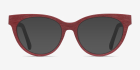 Paula Berry Red Acétate Montures de lunettes de vue d'EyeBuyDirect, with Tinted Lenses