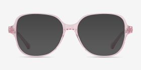 Precious Clear Pink Acétate Montures de lunettes de vue d'EyeBuyDirect, with Tinted Lenses