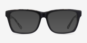 Shuffle Black Ivory Tortoise Acétate Montures de lunettes de vue d'EyeBuyDirect, with Tinted Lenses