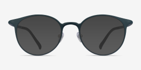 Solace Vert Mat Plastique Montures de lunettes de vue d'EyeBuyDirect, with Tinted Lenses