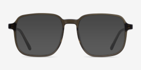 Ozone Clear Dark Green Éco-responsable Montures de lunettes de vue d'EyeBuyDirect, with Tinted Lenses