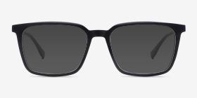 Basic Matte Black Acétate Montures de lunettes de vue d'EyeBuyDirect, with Tinted Lenses