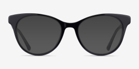 Cloris Black Tortoise Acétate Montures de lunettes de vue d'EyeBuyDirect, with Tinted Lenses