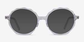 Anemone Transparent Acétate Montures de lunettes de vue d'EyeBuyDirect, with Tinted Lenses