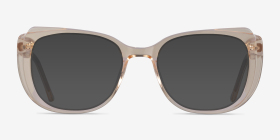 Magnolia Clear Yellow Acétate Montures de lunettes de vue d'EyeBuyDirect, with Tinted Lenses