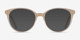 Leonia Jaune pâle Acétate Montures de lunettes de vue d'EyeBuyDirect, with Tinted Lenses