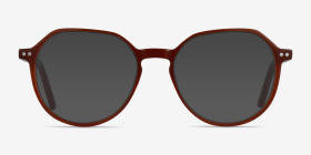 Ebullience Brun Éco-responsable Montures de lunettes de vue d'EyeBuyDirect, with Tinted Lenses