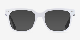 Ursus White Black Acétate Montures de lunettes de vue d'EyeBuyDirect, with Tinted Lenses
