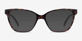 Almond Écailles Plastique Montures de lunettes de vue d'EyeBuyDirect, with Tinted Lenses