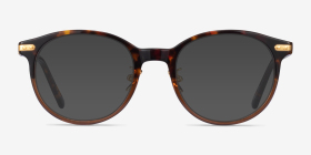 Dotti Tortoise Gold Métal Montures de lunettes de vue d'EyeBuyDirect, with Tinted Lenses
