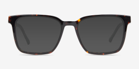 Mod Tortoise Gray Carbon-fiber Montures de lunettes de vue d'EyeBuyDirect, with Tinted Lenses
