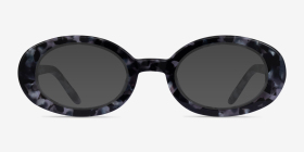 Gaia Gray Tortoise Acétate Montures de lunettes de vue d'EyeBuyDirect, with Tinted Lenses