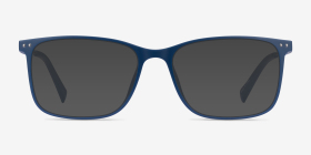 Ease Bleu marine  Plastique Montures de lunettes de vue d'EyeBuyDirect, with Tinted Lenses