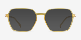 Tatsu Clear Yellow Plastique Montures de lunettes de vue d'EyeBuyDirect, with Tinted Lenses