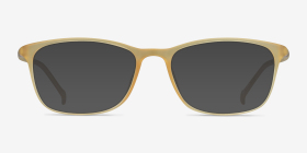 Unwind Clear Yellow Plastique Montures de lunettes de vue d'EyeBuyDirect, with Tinted Lenses