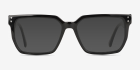 Briggs Noir Acétate Montures de lunettes de vue d'EyeBuyDirect, with Tinted Lenses