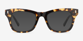 Apres Spotty Tortoise Acétate Montures de lunettes de vue d'EyeBuyDirect, with Tinted Lenses