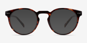 Oak Shiny Tortoise Plastique Montures de lunettes de vue d'EyeBuyDirect, with Tinted Lenses