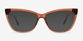 Rue Crystal Brown Éco-responsable Montures de lunettes de vue d'EyeBuyDirect, with Tinted Lenses